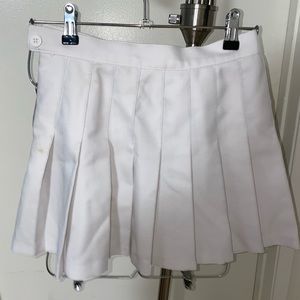 White American Apparel tennis skirt